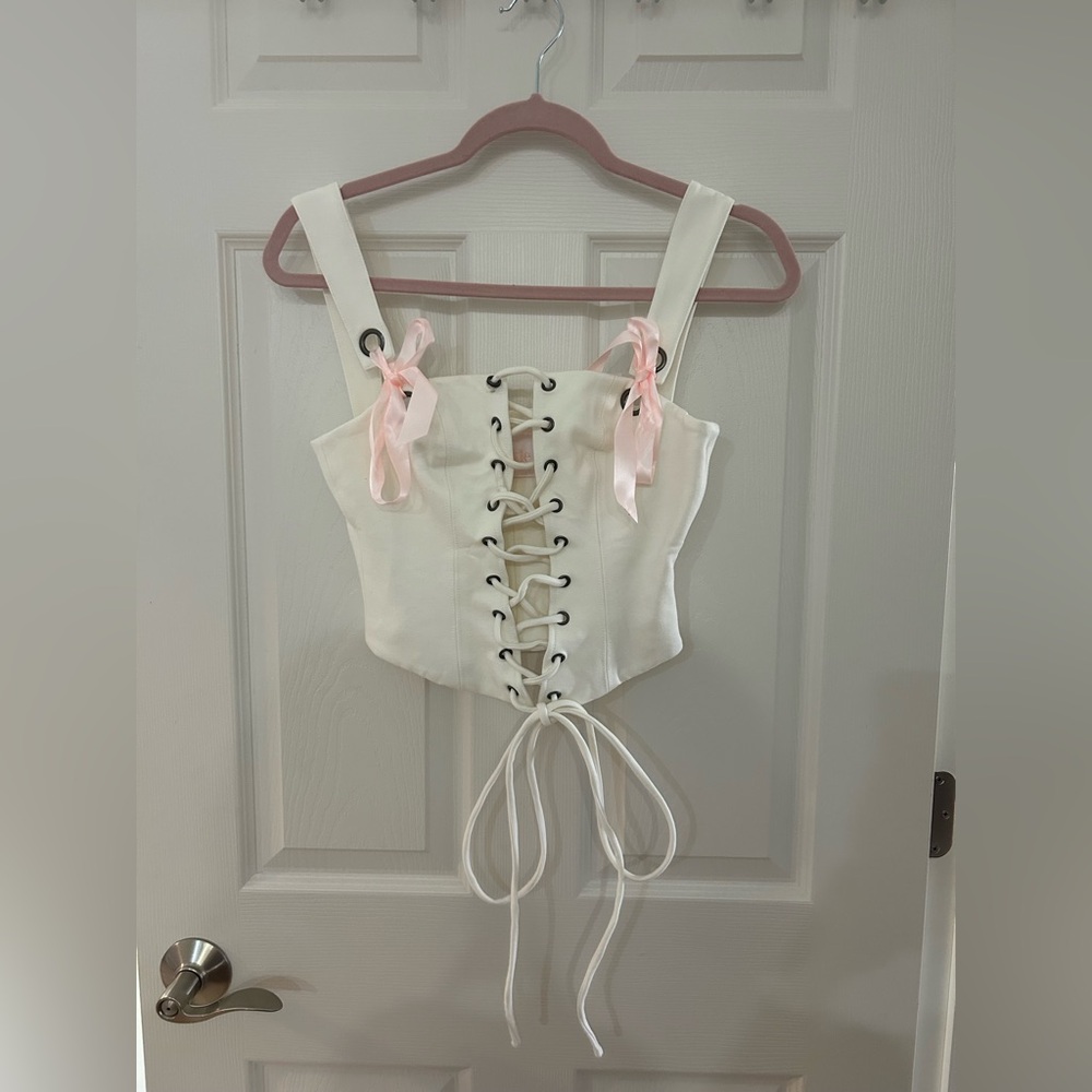 Selkie Ivory Ribbon Corset *read description*